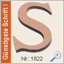 Gebrüder Schneider Metall- und Kunstgießerei, Bronzeschriften, Bronzebuchstaben, Bronzebuchstaben kaufen - Schrift Nr.: 1822