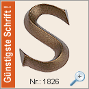 Gebrüder Schneider Metall- und Kunstgießerei, Bronzeschriften, Bronzebuchstaben, Bronzebuchstaben kaufen - Schrift Nr.: 1826